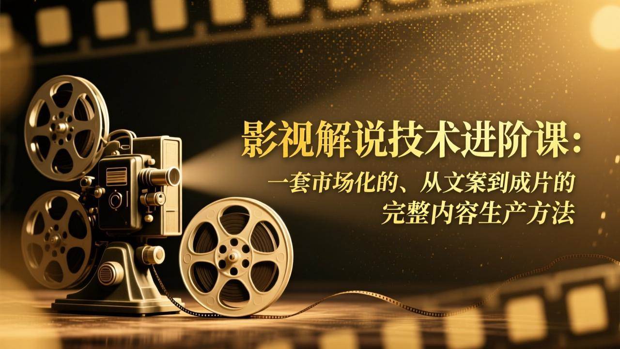 (1.22)影视解说技术进阶课：一套市场化的、从文案到成片的完整内容生产方法