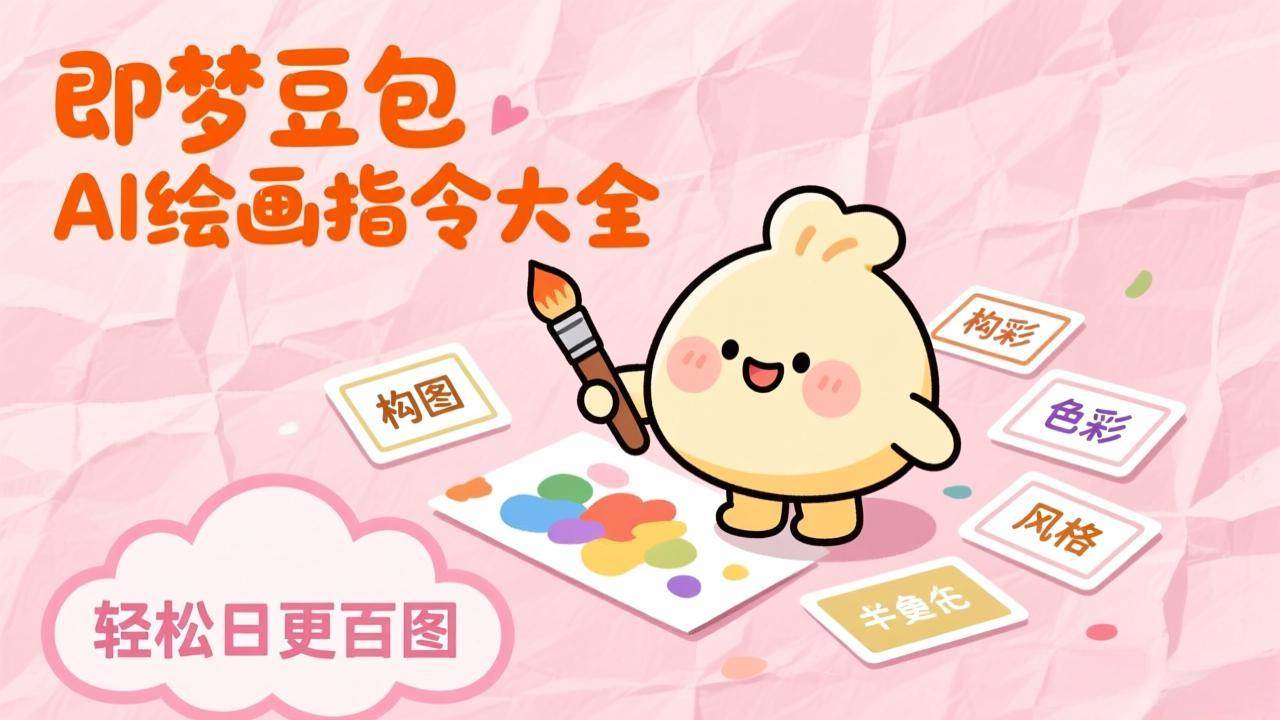(1.30)即梦豆包AI绘画指令大全：海量关键词库一键复制，出图效率提升10倍，轻松日更百图