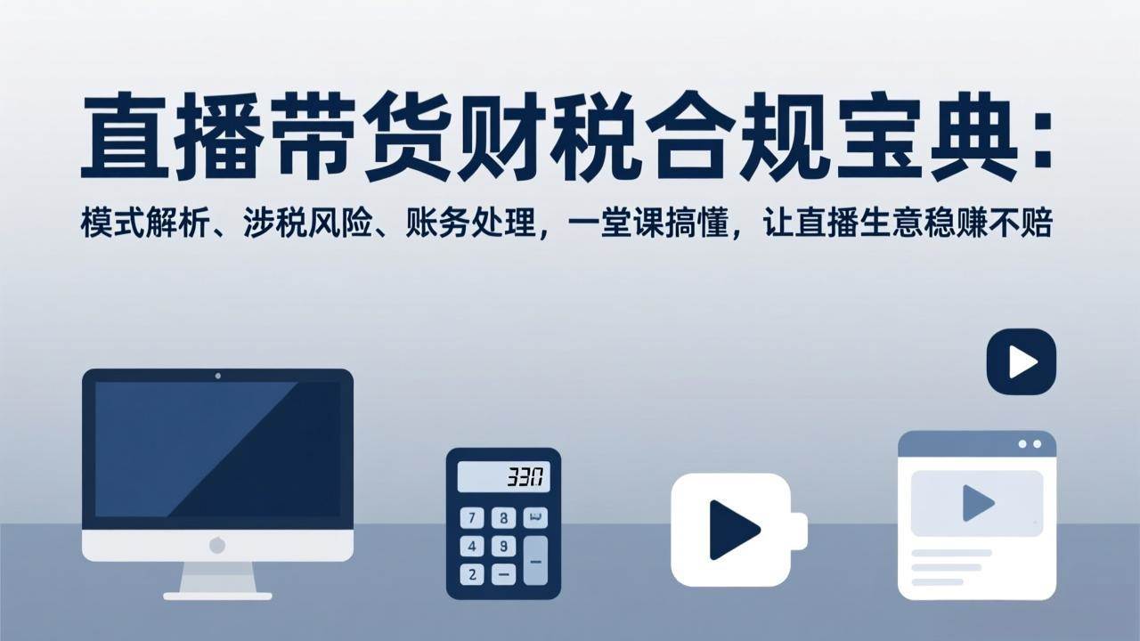 (2.11)直播带货财税合规宝典：模式解析、涉税风险、账务处理，一堂课搞懂，让直播生意稳赚不赔