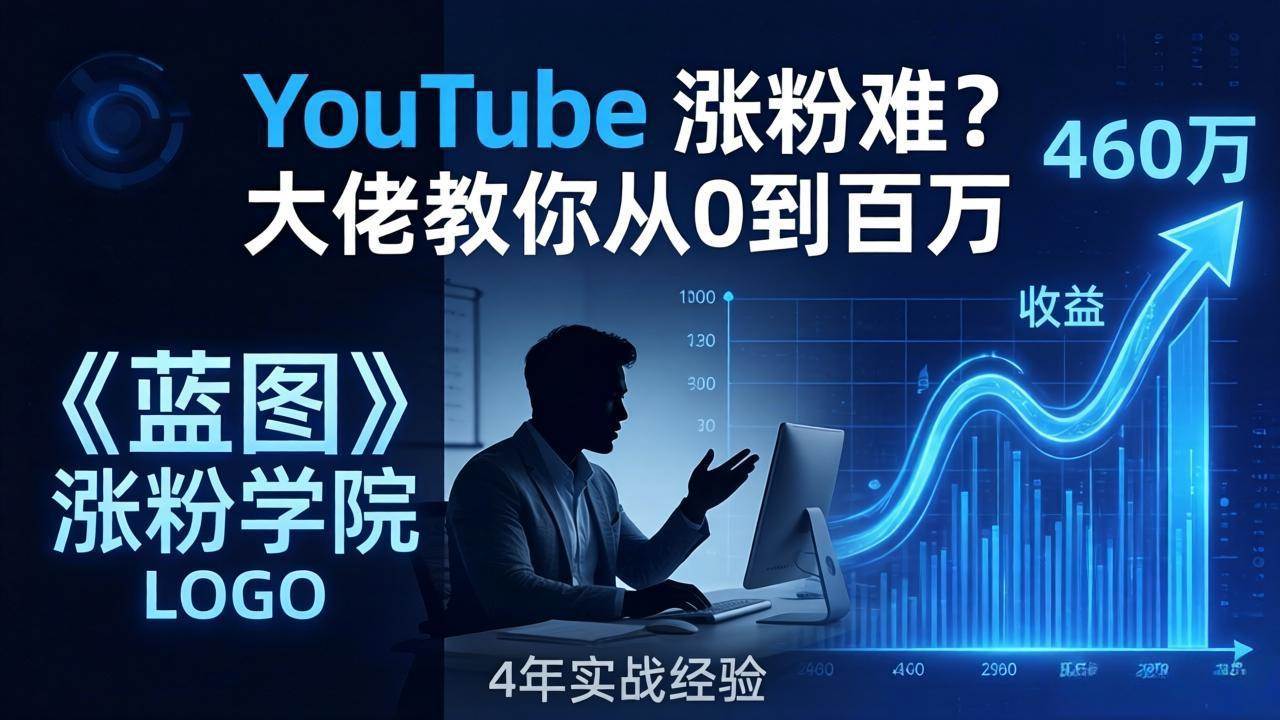 (4.1)YouTube 涨粉难？《蓝图涨粉学院》：4 年赚 460 万的大佬教策略，从0到百万有路径！