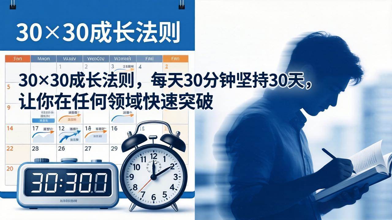 (4.17)付费文章：30×30成长法则，每天30分钟坚持30天，让你在任何领域快速突破