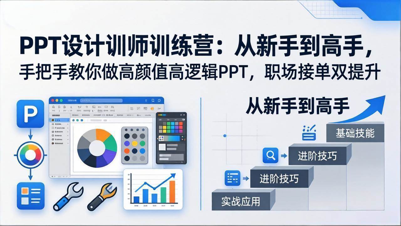 (4.5)PPT设计训师训练营：从新手到高手，手把手教你做高颜值高逻辑PPT，职场接单双提升