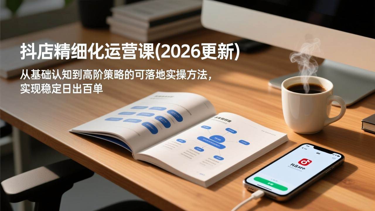 (6.13)抖店精细化运营课(更新6月)，从基础认知到高阶策略的可落地实操方法，实现稳定日出百单