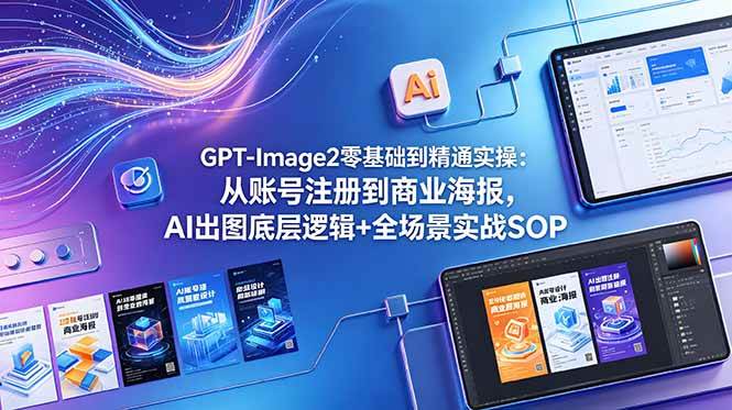 (6.12)GPT-Image2零基础到精通实操：从账号注册到商业海报，AI出图底层逻辑+全场景实战SOP