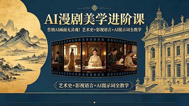 (6.10)告别AI画面无灵魂！AI漫剧美学进阶课-更新，艺术史+影视语言+AI提示词全教学