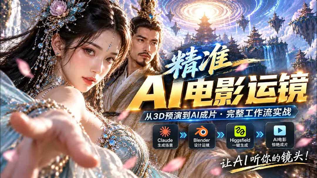 (9.17)AI视频终于能精准运镜了！Claude + Blender + Higgsfield 免费插件实测